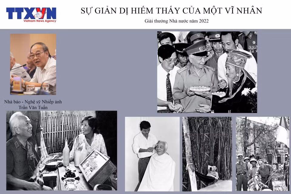The series “The rare simplicity of a great man” with 8 photos taken by photographer Tran Van Tuan wins the State Prize for Literature and Arts in 2022. (Photo: VNA)