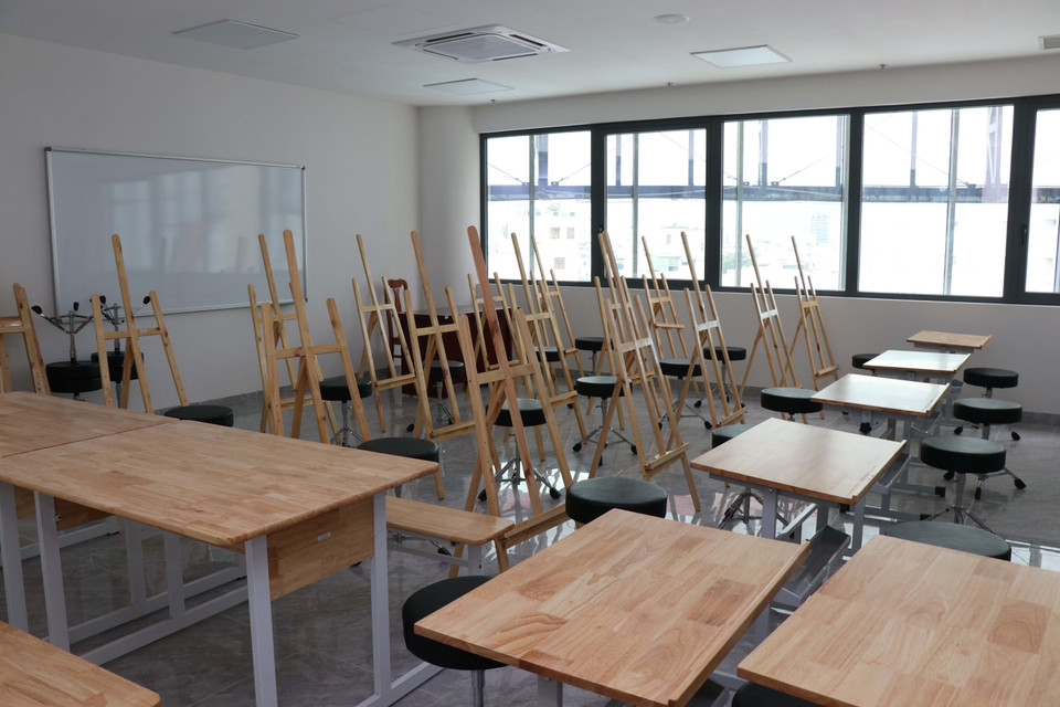 Classroom for learning drawing at the Khanh Hoa Children's Cultural Palace. (Photo: VNA)