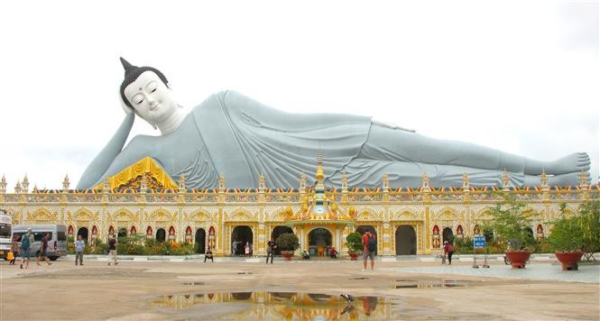The pagoda is renowned for housing the largest reclining Buddha statue in Vietnam. (Photo: VNA)