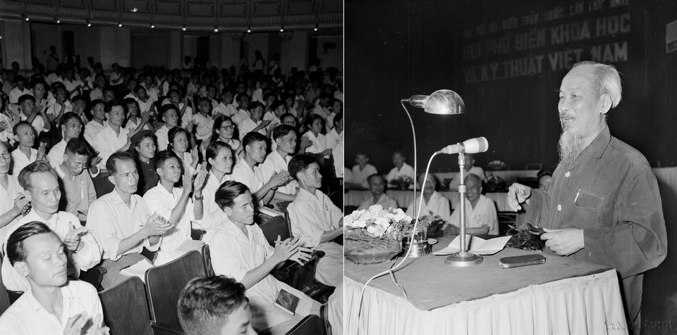 On May 18, 1963, President Ho Chi Minh attends and speaks at the first National congress of the Vietnam Association for the Dissemination of Science and Technology the predecessor of today’s Vietnam Union of Science and Technology Associations, held in Hanoi from May 15 to 19, 1963. (Photo: VNA)