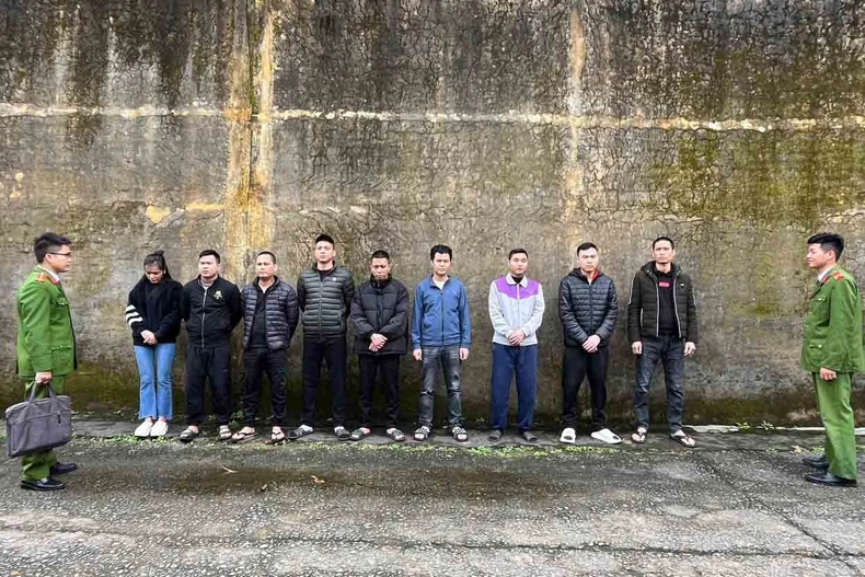 Arrestees in the case (Photo: VNA)