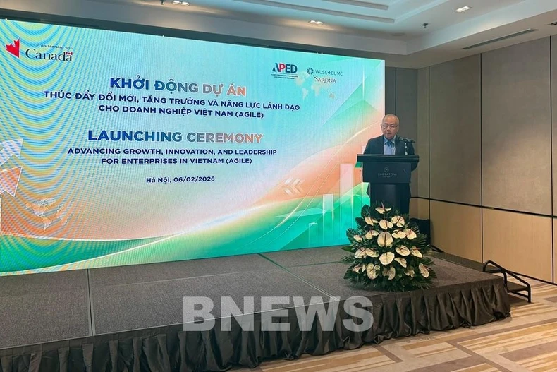 Deputy Minister of Finance Do Thanh Trung speaks at the ceremony (Photo: VNA)