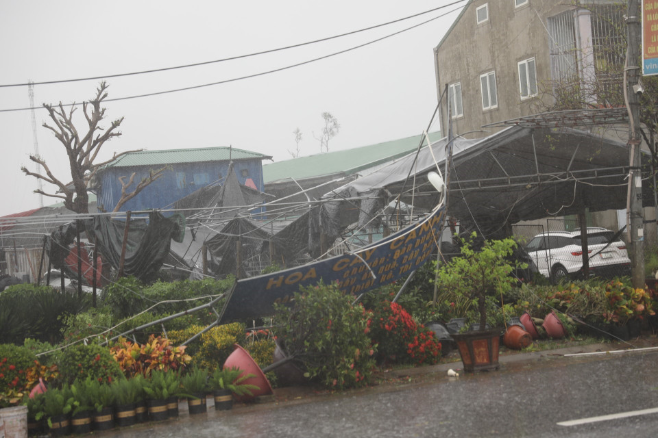 Destruction caused by Typhoon Bualoi in Vinh Phu ward, Nghe An province. (Photo: Van Ty – VNA)
