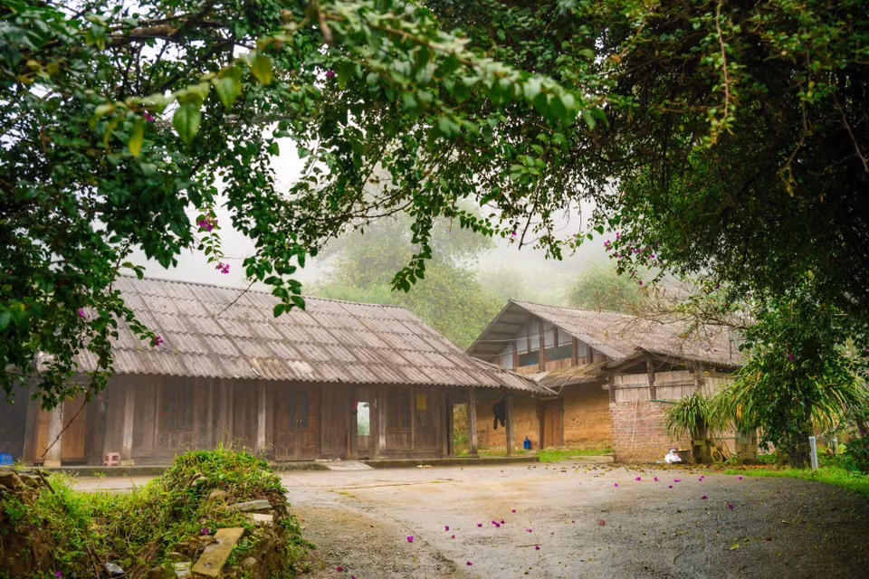 The village preserves its local values almost entirely, from traditional festivals, customs, clothing, cuisine, and house architecture to moss-covered stone fences winding along the paths leading into the village. (Photo: Minh Son/Vietnam+)