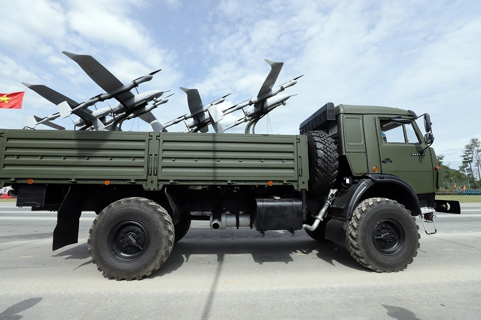 Air Defence – Air Force vehicle bloc with unmanned aerial vehicles. (Photo: Tuan Anh – VNA)