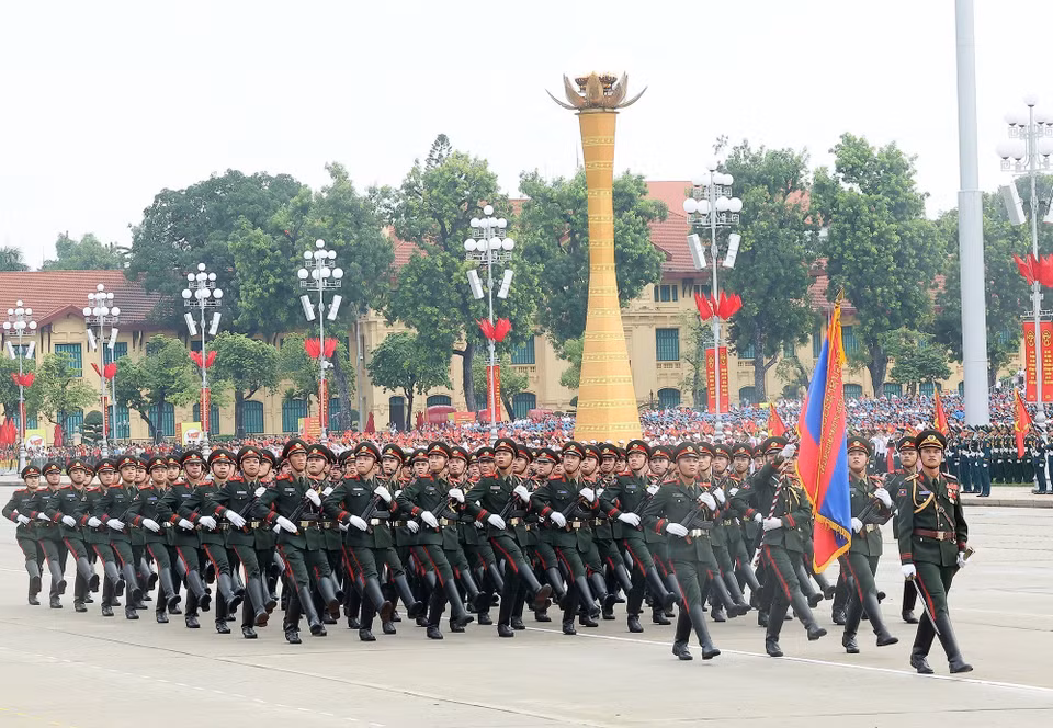 Lao People’s Army unit. (Photo: Lam Khanh - VNA)