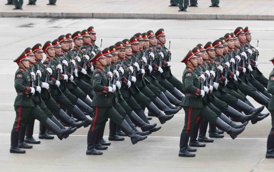 Lao People’s Army unit. (Photo: Lam Khanh - VNA)