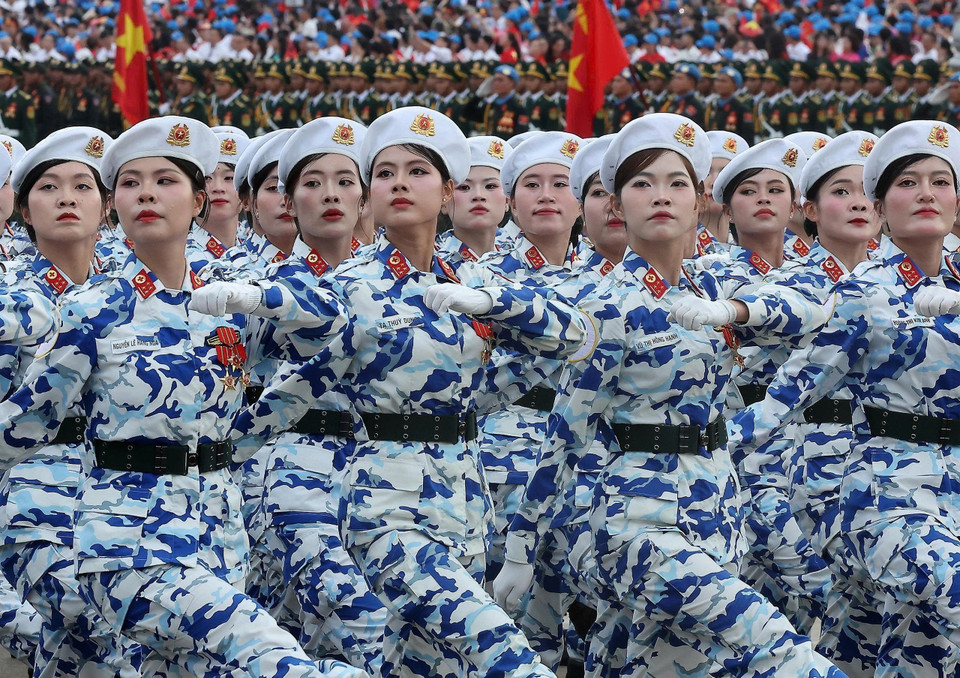 Female officers of the Military Medical Corps. (Photo: Lam Khanh - VNA)