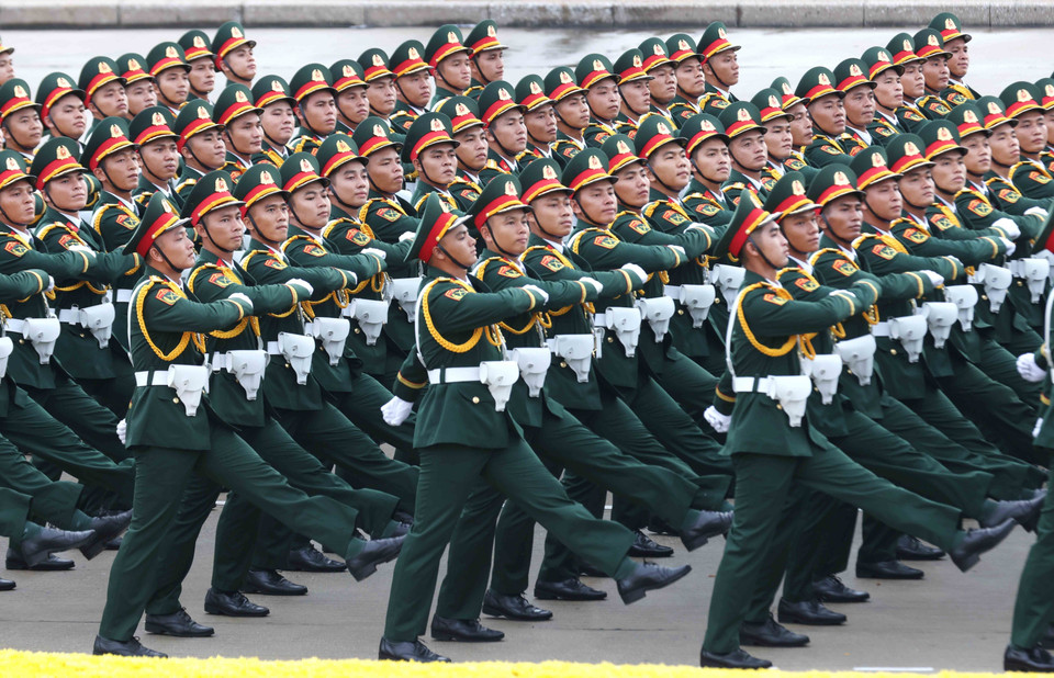 Logistics, Technical, and Defense Industry officers’ unit. (Photo: Phuong Hoa - VNA)