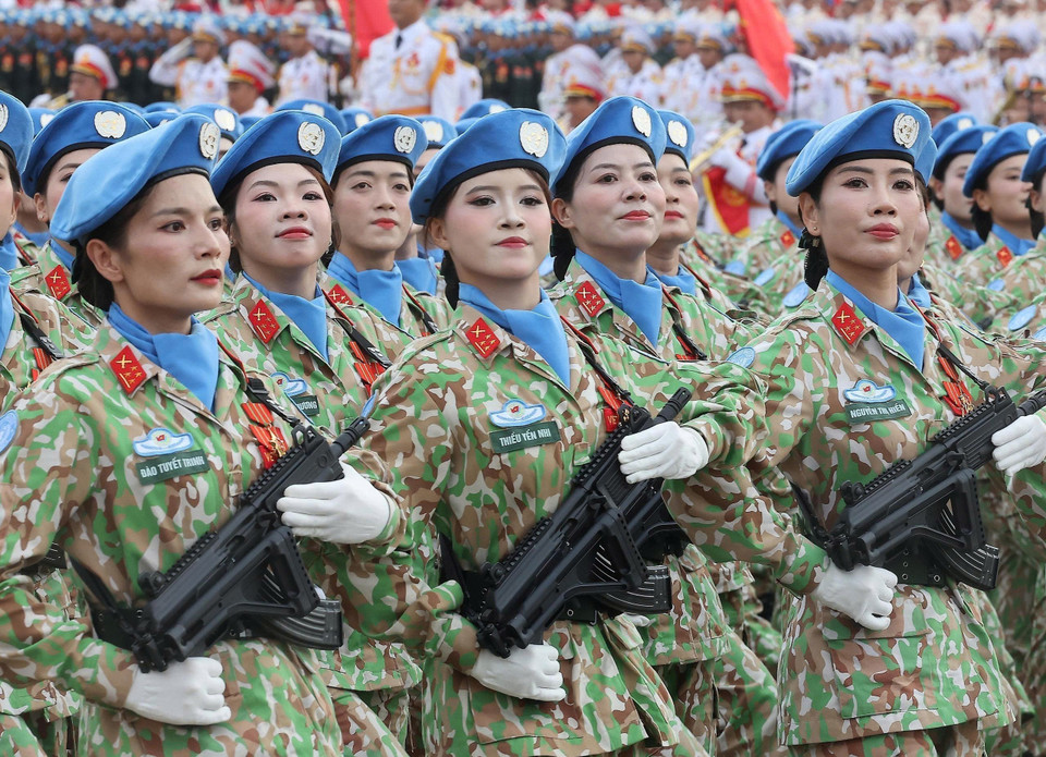 Female Vietnamese Peacekeeping Forces unit. (Photo: Lam Khanh - VNA)