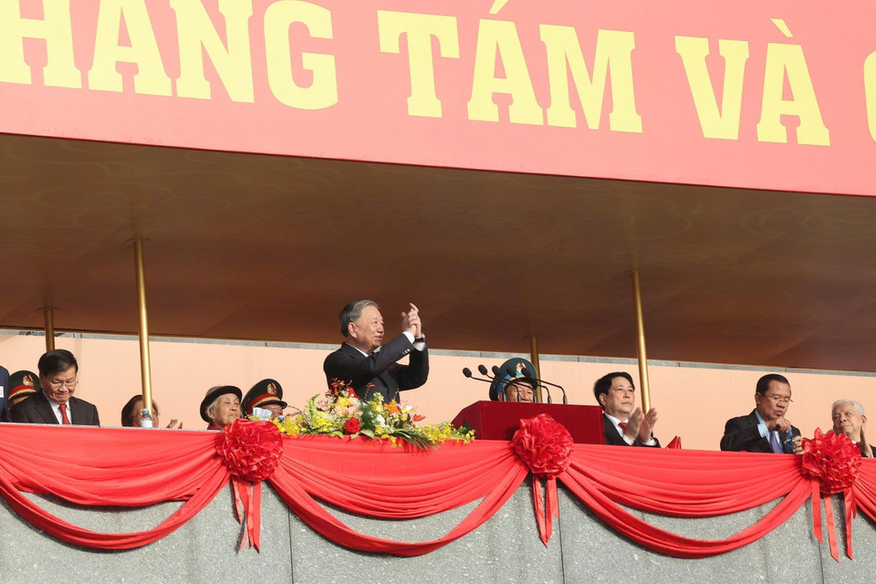 General Secretary To Lam attends the 80th Anniversary of the August Revolution and National Day parade and march. (Photo: VNA)