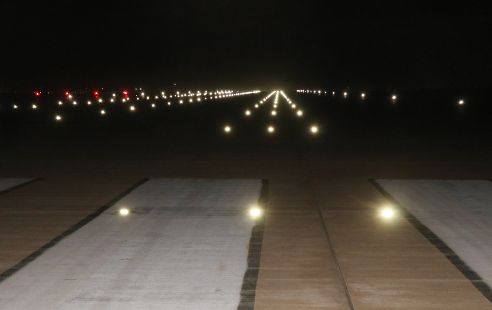 Runway lighting at Long Thanh Airport. (Photo: Cong Phong – VNA)