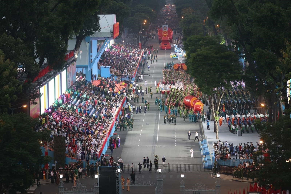 Thousands await the celebration. (Photo: VNA)