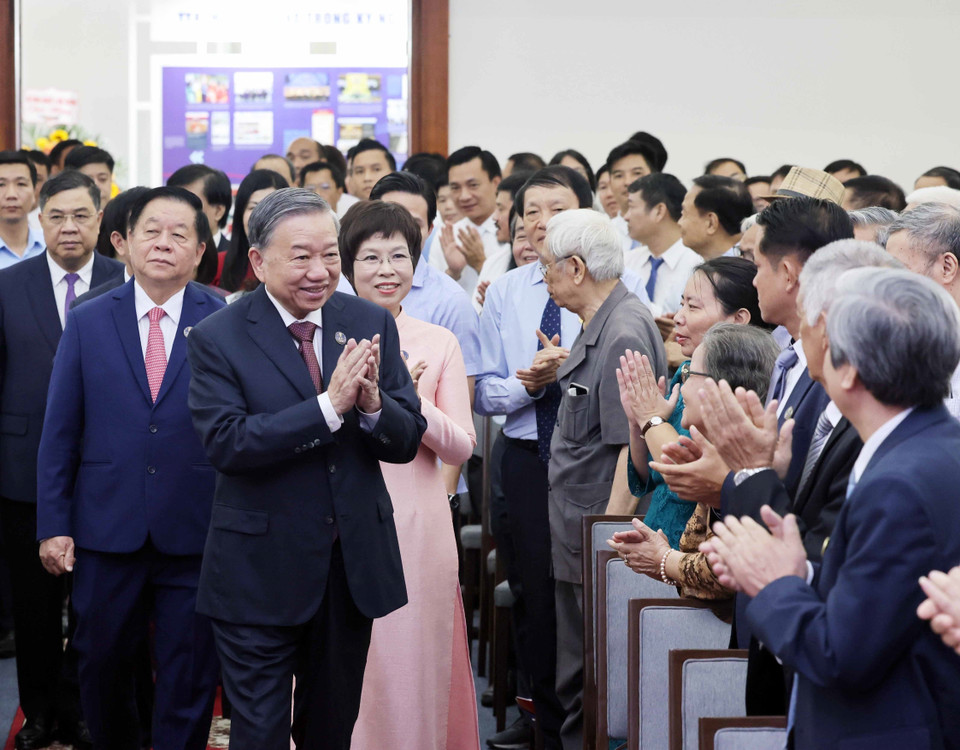General Secretary To Lam attends Vietnam News Agency's 80th founding anniversary (Photo: VNA)