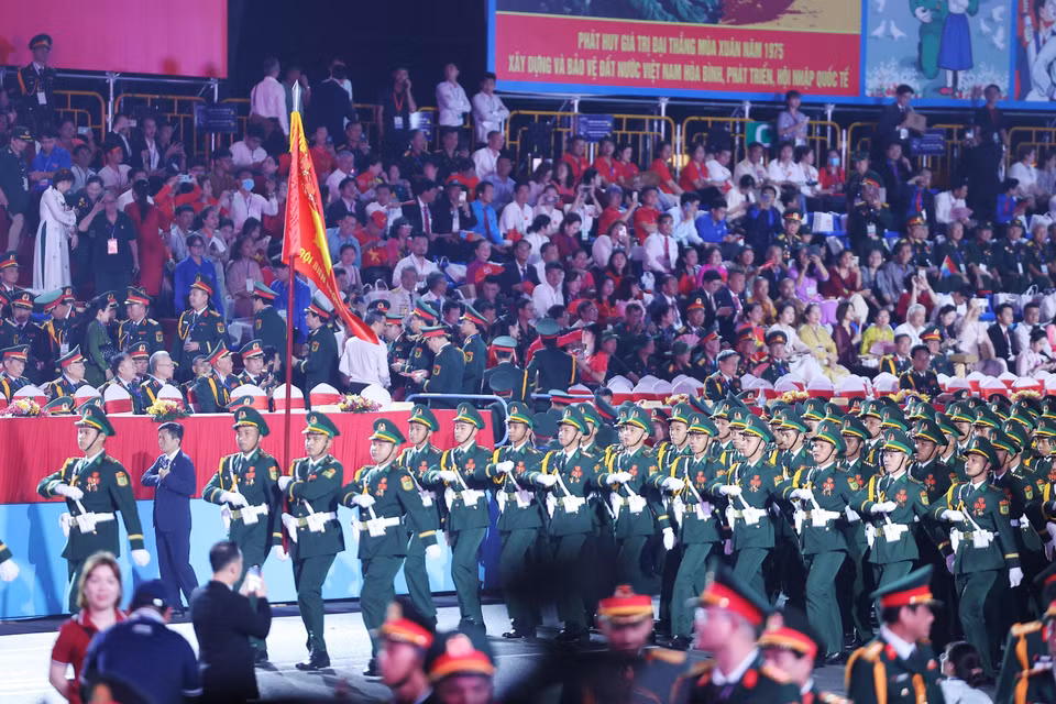 Participating forces take their positions. (Photo: VNA)