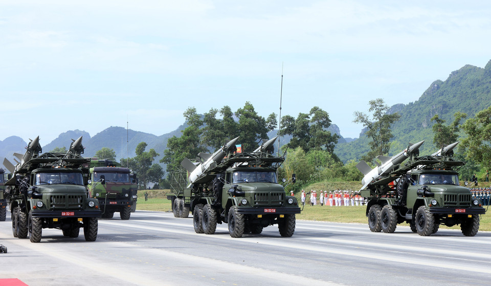 Missile vehicle bloc of the Air Defence – Air Force Service. (Photo: Tuan Anh – VNA)