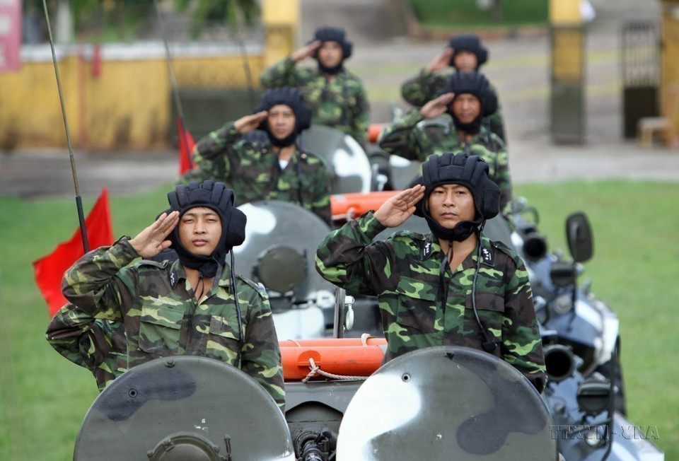 Mechanised Battalion 474 under Brigade M47 of the Vietnam People’s Navy fulfils assigned tasks and carries out combat-readiness training effectively. (Photo: VNA)