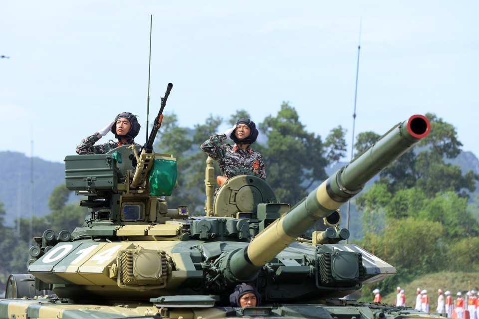 Armoured vehicle bloc. (Photo: Tuan Anh – VNA)