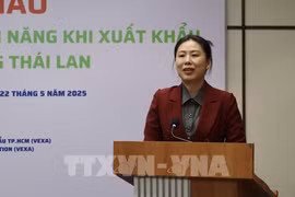Deputy Director Ho Thi Quyen of the Investment & Trade Promotion Centre of Ho Chi Minh City (ITPC) speaks at the event. (Photo: VNA)