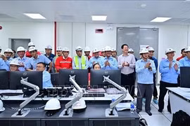PV Power leaders and engineers officially operate the Nhon Trach 3 power plant as it connects to the national grid. (Photo: VNA)