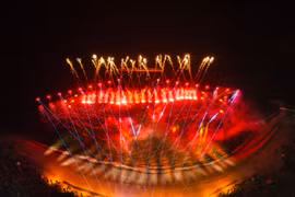 Jetski team sets world record with fireworks display. (Photo: VNA)
