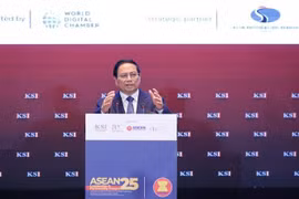 Prime Minister Pham Minh Chinh speaks at the ASEAN Leadership and Partnership Forum (ALPF) held in Kuala Lumpur on May 25. (Photo: VNA)