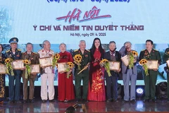 Waving the flag of victory