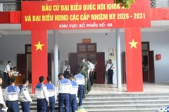 Truong Sa voters cast early ballots for National Assembly, local council elections