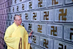 Cuong Xa Pagoda sets Asian record for most swastika-engraved stone walls