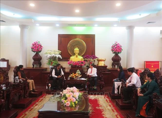 At a meeting on March 17 between the Can Tho authorities and a visiting delegation from the Indian Consulate General in Ho Chi Minh City. (Photo: VNA)