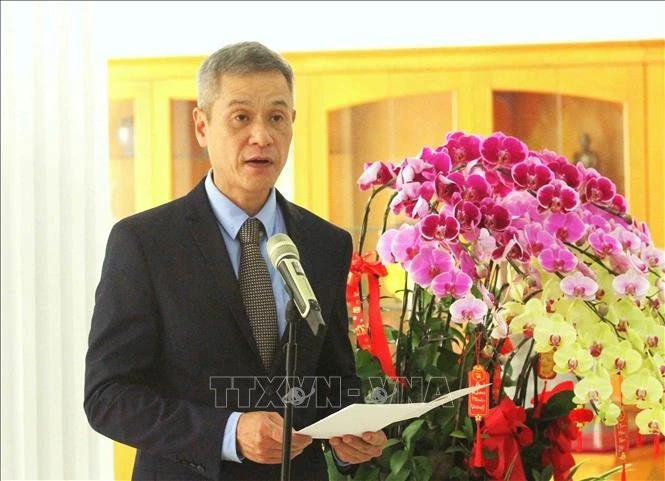 Vietnamese Ambassador to Cambodia Nguyen Minh Vu speaks at the ceremony (Photo: VNA)