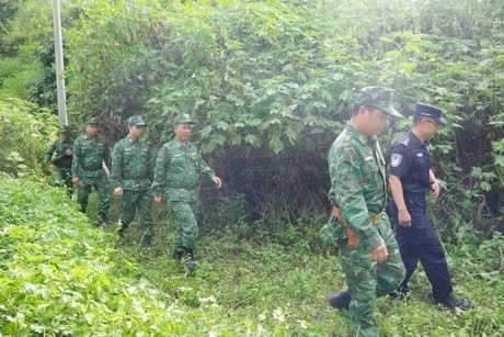 In the joint patrol between the Border Guard Command of Vietnam’s northern mountainous province of Lai Chau and a unit under the Jinshuihe border inspection station of China's Yunnan province. (Photo: VNA)