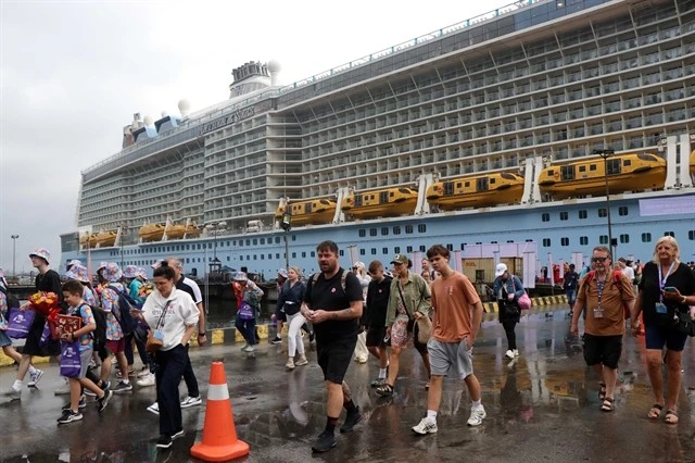 The number of international tourists arriving by cruise ships has surged in recent years. (Photo: VNA)