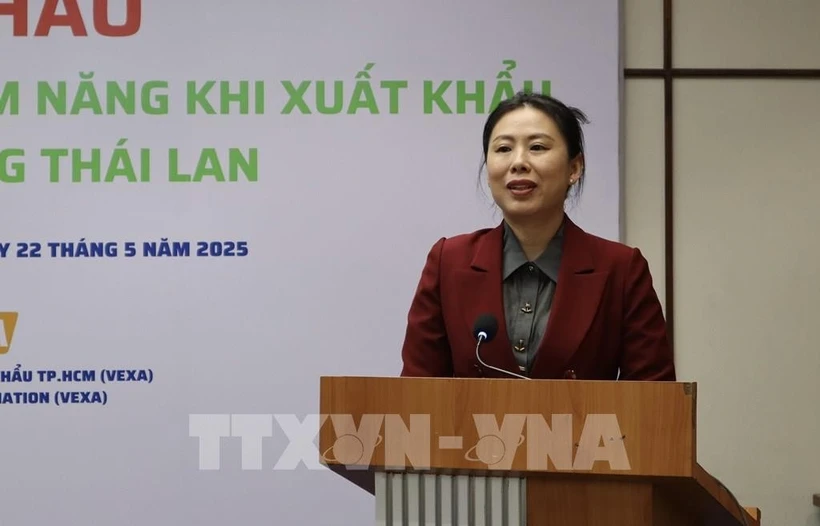 Deputy Director Ho Thi Quyen of the Investment & Trade Promotion Centre of Ho Chi Minh City (ITPC) speaks at the event. (Photo: VNA)