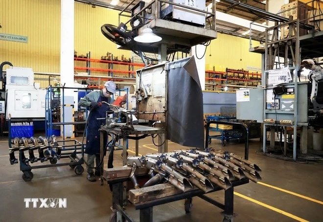 A production line at an FDI-funded company in Dong Nai province. (Photo: VNA)