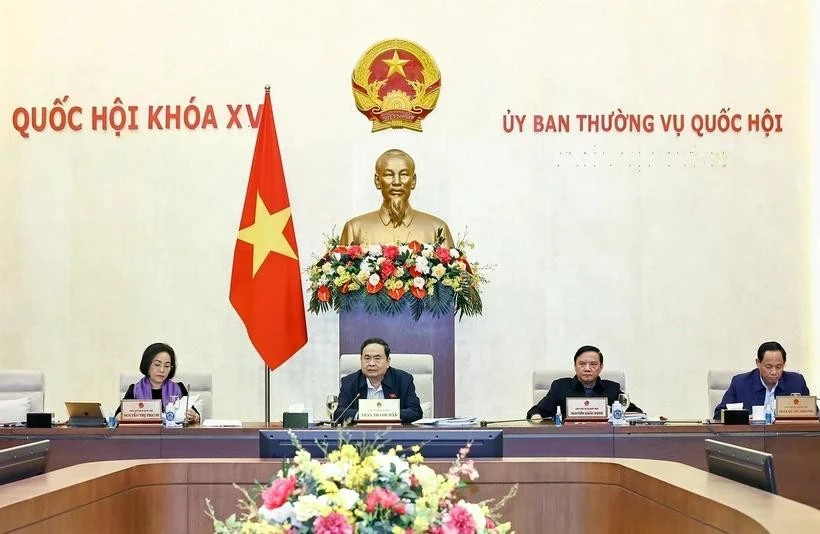 National Assembly Chairman Tranh Thanh Man speaks at a session of the Standing Committee. (Photo: VNA)