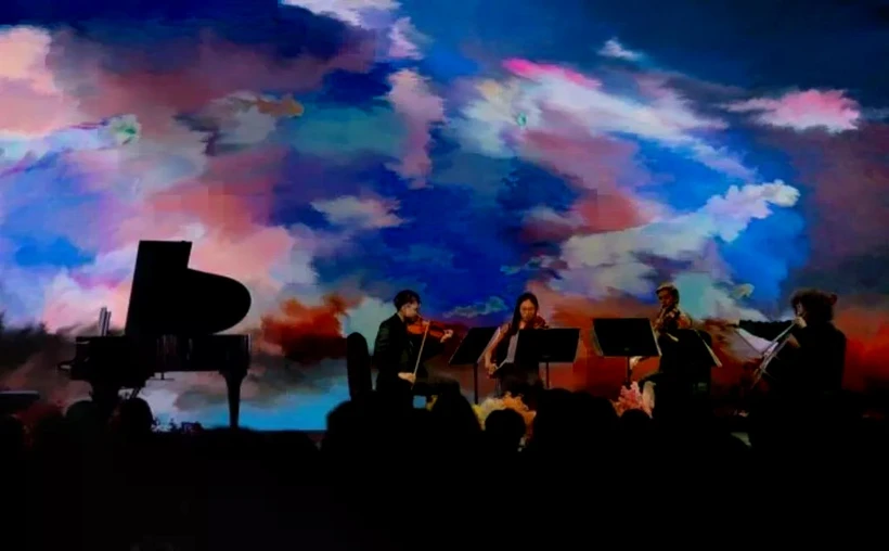 Resonant Augmenta is a piano quintet featuring an AI pianist. (Photo courtesy of Re.Imagine)