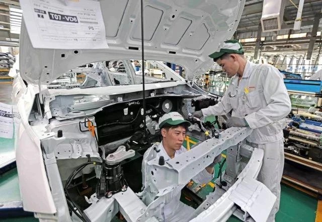 A car manufacturing plant in Vinh Phuc province. (Photo: VNA)