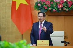 Prime Minister Pham Minh Chinh speaks at the 26th meeting of the National Steering Committee for Combating Illegal, Unreported and Unregulated (IUU) Fishing. (Photo: VNA)