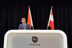 Vietnamese Ambassador to Austria Vu Le Thai Hoang speaks at the Vietnam-Austria forum on skilled labour and vocational training (Photo: VNA)