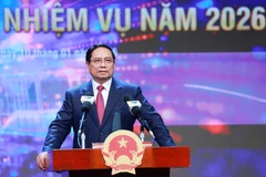 Prime Minister Pham Minh Chinh speaks at the conference reviewing the 2025 performance and outlining tasks for this year of Vietnam Television (VTV) on January 10. (Photo: VNA)