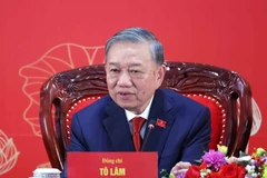 Party General Secretary To Lam at the international press conference to announce the outcomes of the 14th Party Central Committee (Photo: VNA)
