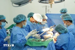 Doctors in Cho Ray Hospital perform a lung transplant. (Illustrative photo: VNA)