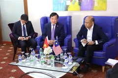Deputy Minister of Defence Sen. Lieut. Gen. Hoang Xuan Chien (C) meets with Deputy Secretary-General of the Malaysian Ministry of Defence Mohd Yani Bin Daud (R). (Photo: VNA)