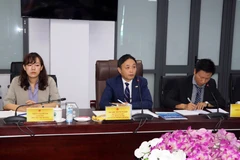 Chief Representative of the JETRO Office in Ho Chi Minh City Okabe Mitsutoshi (centre) speaks at the meeting. (Photo: VNA)