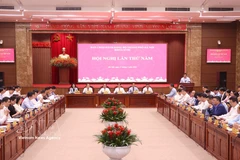 The fifth conference of the 18th-tenure Hanoi Party Committee (Photo: VNA)