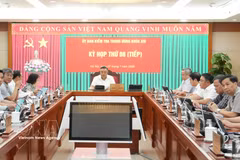 A view of the eighth session of the Party Central Committee’s Inspection Commission. (Photo: VNA)