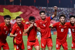 The Vietnamese U22 team's players (Photo: VFF)