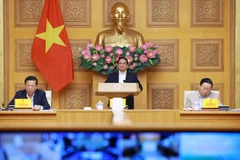 Prime Minister Pham Minh Chinh speaks at the 22nd meeting of the State steering committee for national key projects in the transport sector (Photo: VNA)