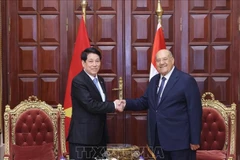 Vietnamese State President Luong Cuong (L) meets with President of the Egyptian Senate Abdel-Wahab Abdel-Razeq. (Photo: VNA)